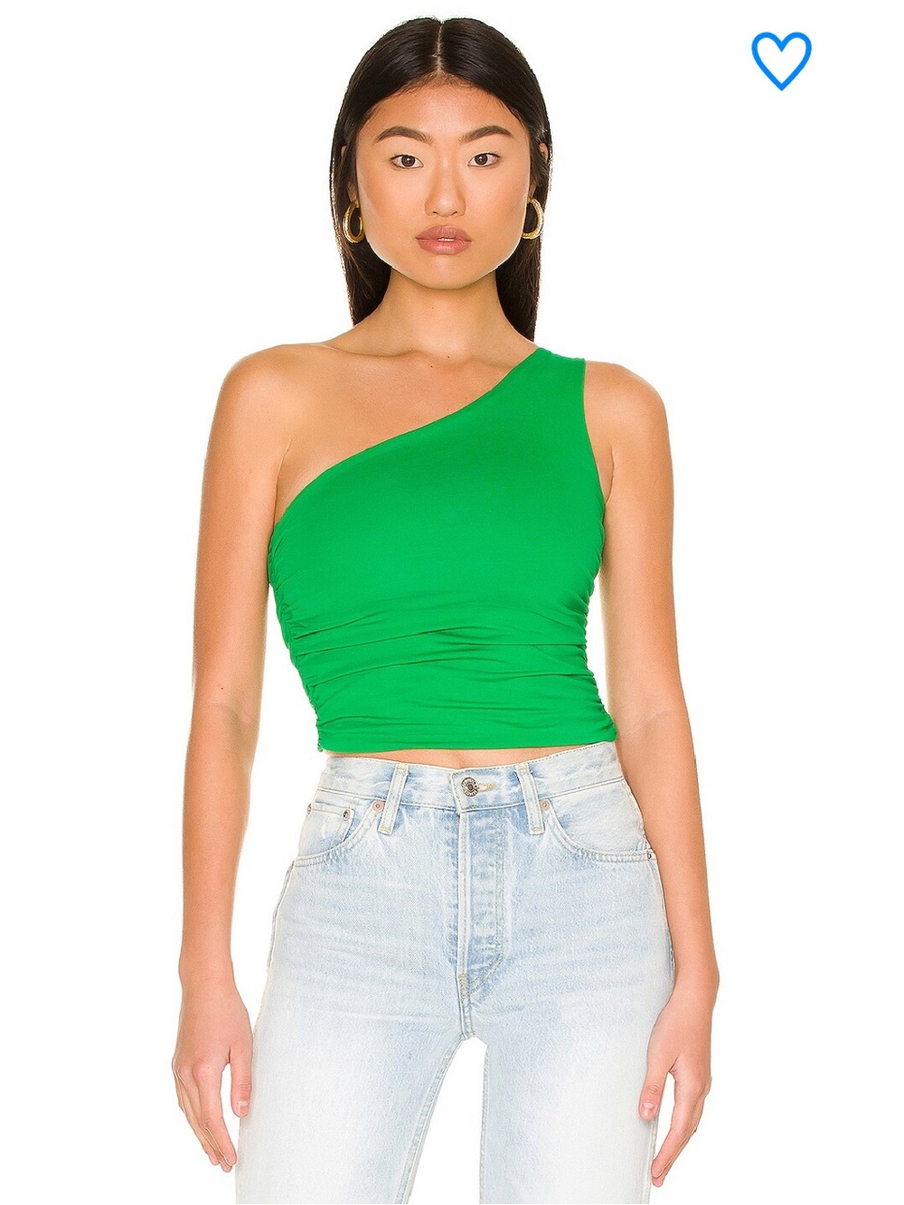 Revolve Superdown green anna ruched top size S